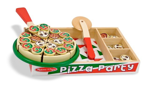 0167 Melissa & Doug Дървена парти пица - Image 1