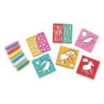 SES Creative Цветни тебешири със шаблони, Сафари - Image 3