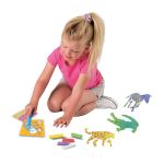 SES Creative Цветни тебешири със шаблони, Сафари - Image 6