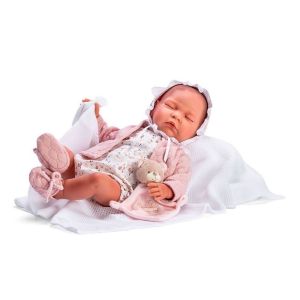 Кукла Asi Dolls - Бебе Диана с играчка и одеяло, Limited Series