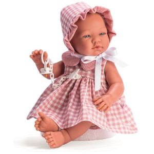 Кукла Asi Dolls - Бебе Мария с розова рокля и биберон