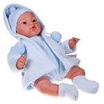 Asi Dolls Кукла-бебе Коке с гащеризон и синьо палтенце - Image 2