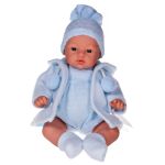 Asi Dolls Кукла-бебе Коке с гащеризон и синьо палтенце - Image 3