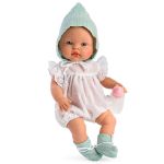 Кукла Asi Dolls - Бебе Алекс с бяло боди и биберон