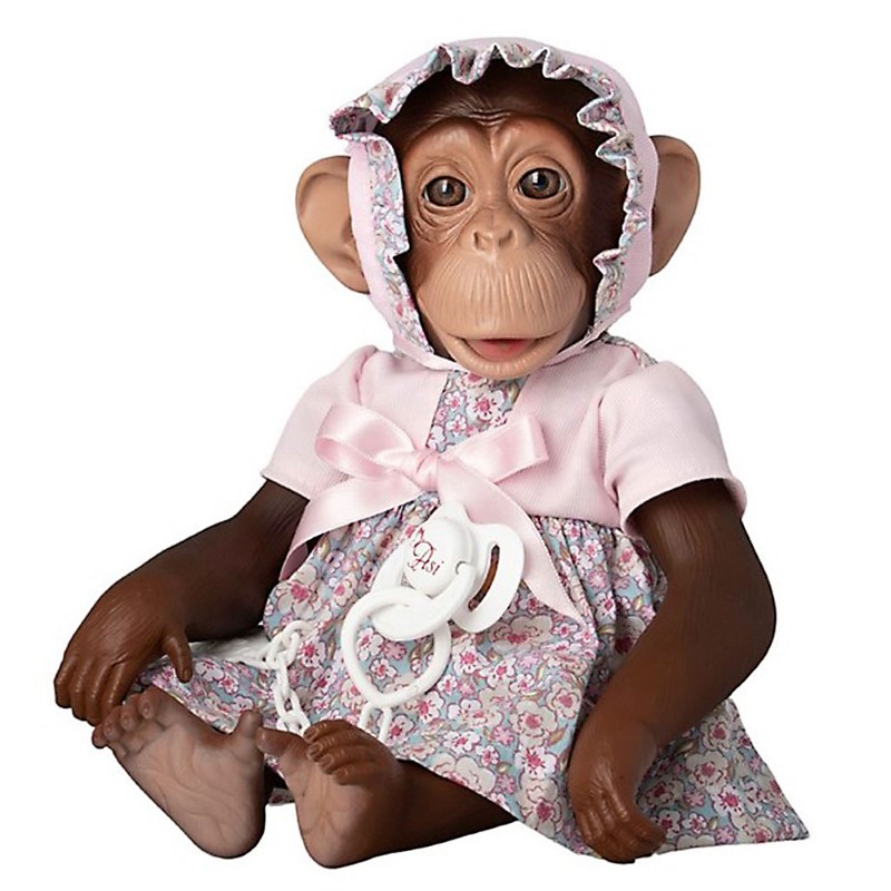 0606240-kukla-bebe-maimunka-lola Asi Dolls Маймунката Лола с рокличка и биберон