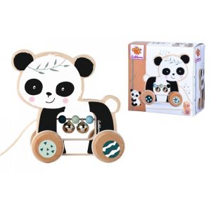 Eichhorn Дървена панда с въженце за дърпане