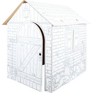 Small Foot Картонена къща за игра и оцветяване