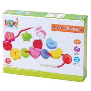 Lelin Toys Дървени фигурки за нанизване, Градина 1