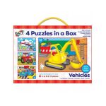 Galt Пъзел с превозни средства, 4 в 1