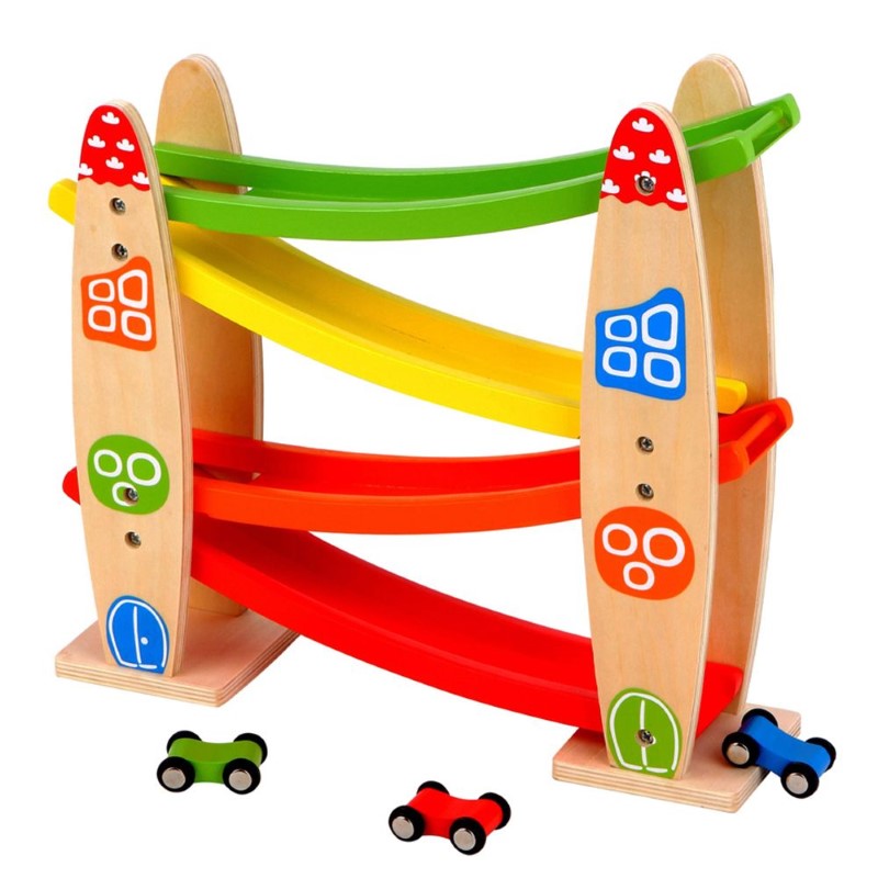 dyrvena-pissta-s-kolicjki-l10056 Lelin Toys Дървено роли с колички
