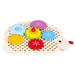 Lelin Toys Дървена мозайка, Таралеж със зъбни колела