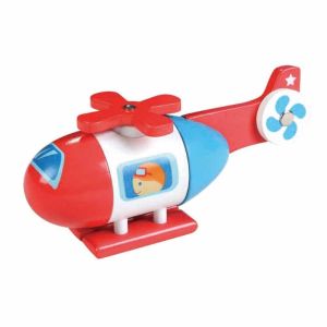 Lelin Toys Дървен магнитен хеликоптер
