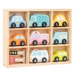 Lelin Toys Комплект с дървени колички и пъти знаци - Image 3