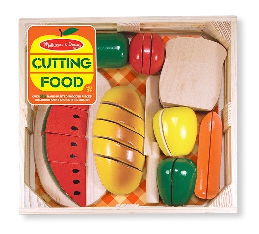 10487-1 Melissa & Doug Дървен комплект с храна за рязане - Image 1