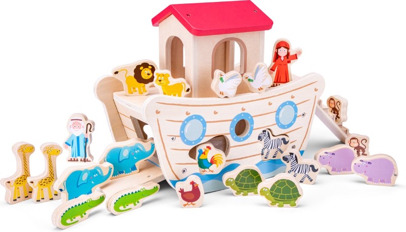 10565-dyrvena-igrachka-korabyt-na-noi-new-classic-toys-1 Дървена играчка, Корабът на Ной