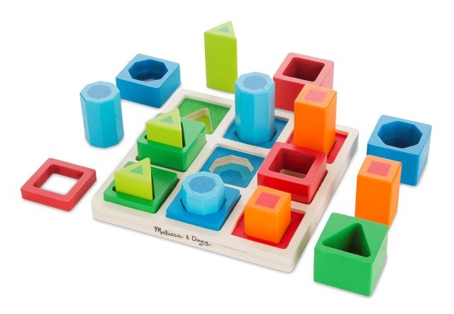 10582 Melissa & Doug Игра с дървени цветни форми - Image 1