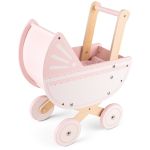 Дървена розова количка със завивка за кукли, New Classic Toys - Image 2