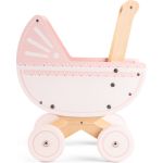 Дървена розова количка със завивка за кукли, New Classic Toys - Image 4