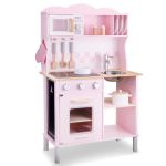 Детска дървена кухня, розова, New Classic Toys - Image 2
