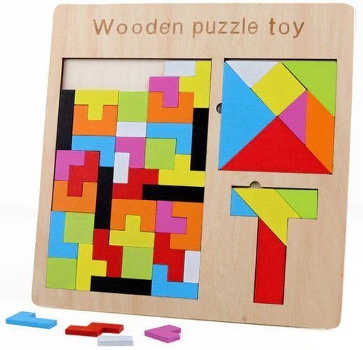 11226-kruzzel-dyrven-puzel-tetris-tangram Дървен логически пъзел, Тетрис, Танграм