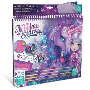 Nebulous Stars Книжка за рисуване с шаблони и стикери