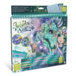 Книжка за рисуване с шаблони и стикери, Мариния