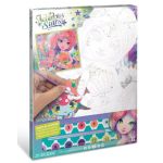 Рисуване по номера с боички и кристали, Коралия