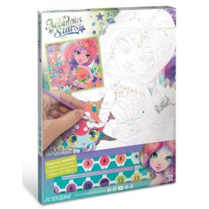 Рисуване по номера с боички и кристали, Коралия