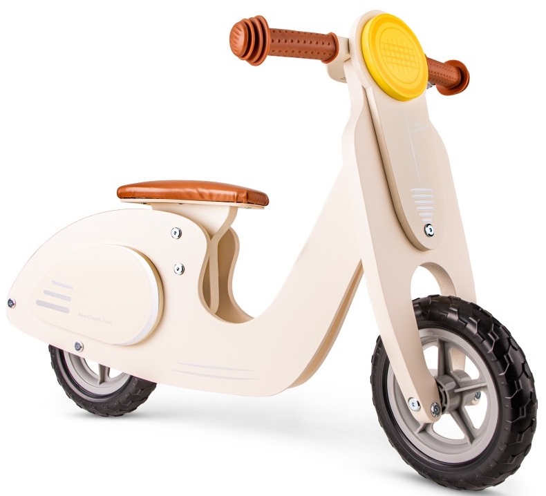 11430-dyrveno-kolelo-skuter-za-balans-new-classic-toys Дървен скутер за баланс, бежов 1