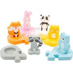 Small Foot Дървен пъзел с пастелни животни - Image 2