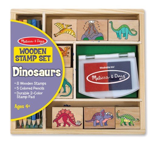 11633-2 Melissa & Doug Дървени печати с динозаври - Image 1
