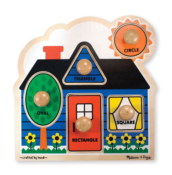 12053 Melissa & Doug Дървен пъзел - Къща с форми - Image 1