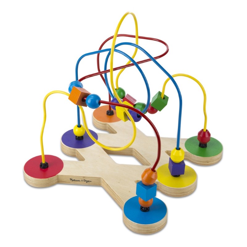 12281-melissa-and-doug-didakticheski-labirint Melissa & Doug Дървен лабиринт с цветни мъниста - Image 1