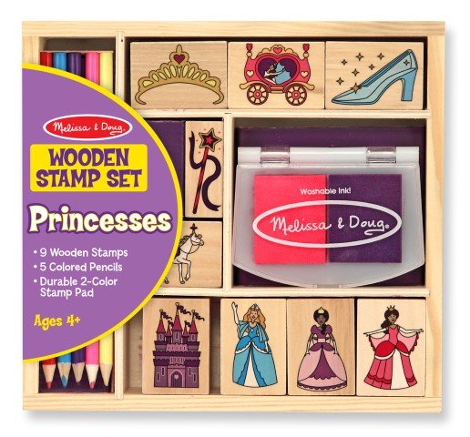 12418-1 Melissa & Doug Дървени печати с принцеси - Image 1