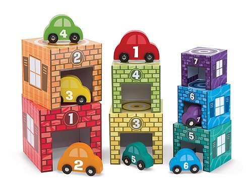 12435-1 Melissa & Doug Детски гаражи с дървени колички - Image 1