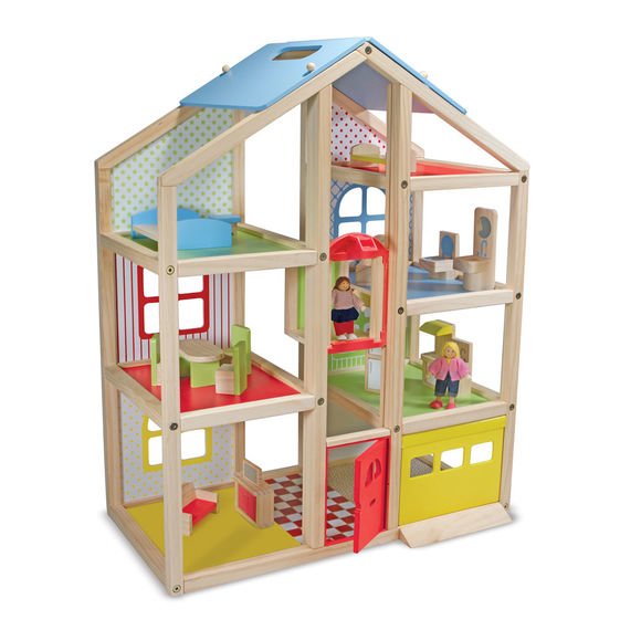 12462 Melissa & Doug Дървена къща за кукли с обзавеждане - Image 1