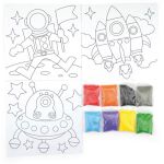 Andreu Toys Комплект за рисуване с цветен пясък, Космос - Image 5