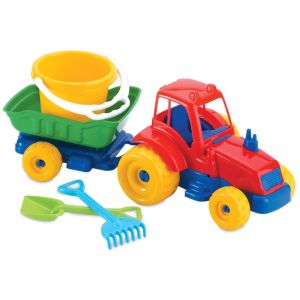 Dede Трактор с ремарке и комплект за пясък