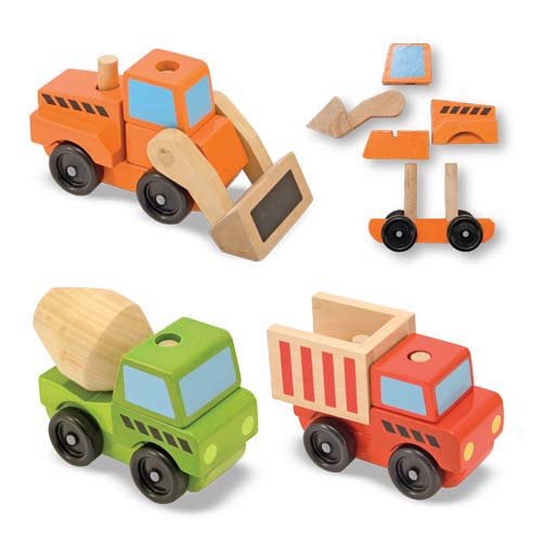 13076-3 Melissa & Doug Комплект с дървени камиони - Image 1