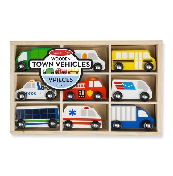 13170 Melissa & Doug Комплект с дървени колички - Image 1