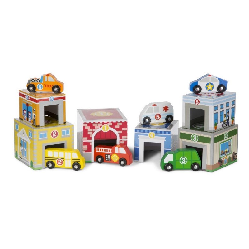 13576-dyrven-garaj-s-kolichki Melissa & Doug Детски гаражи с дървени колички - Image 1