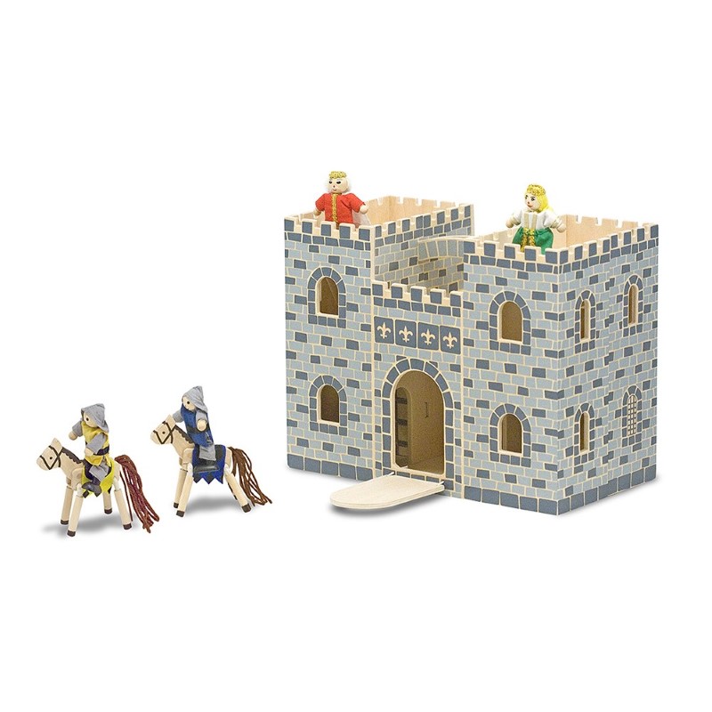 13702-dyrven-zamyk-s-figuri0melissa Melissa & Doug Дървен замък с фигури - Image 1