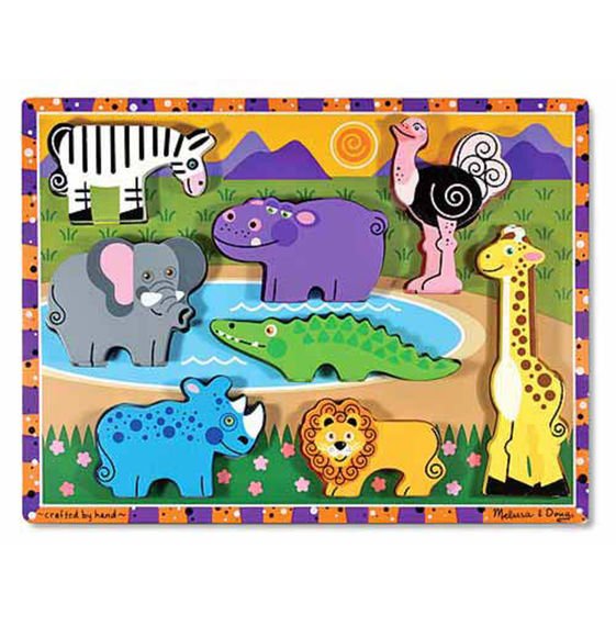 13722 Melissa & Doug Дървен пъзел, Сафари - Image 1