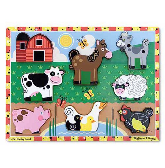 13723 Melissa & Doug Дървен пъзел Ферма - Image 1
