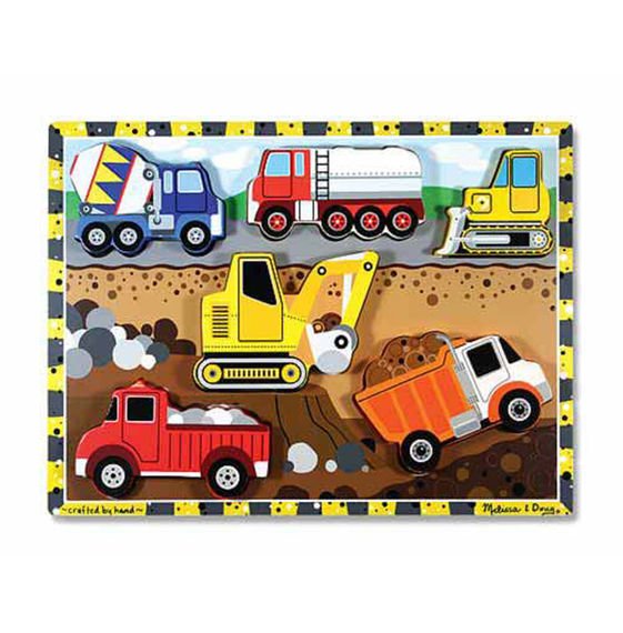 13726 Melissa & Doug Пъзел със строителни машини - Image 1