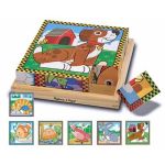 Melissa & Doug Дървени кубчета с животни