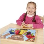 Melissa & Doug Дървена дъска с умения Облечи мечо - Image 2