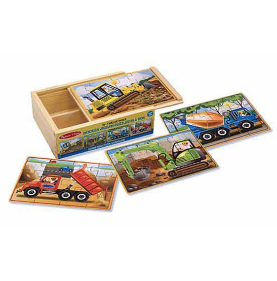 13792 Melissa & Doug Комплект от 4 пъзела със строителни машини - Image 1