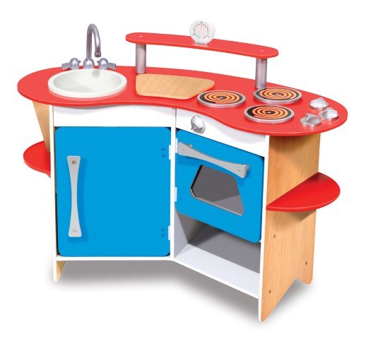 13950-1 Melissa & Doug Детска дървена кухня с оборудване - Image 1