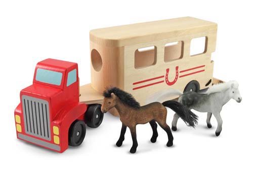 14097-3 Melissa & Doug Дървен камион с кончета - Image 1